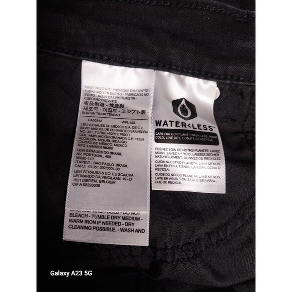 Levi's Classic Straight 18W Black Denim Pants - Picture 6 of 7